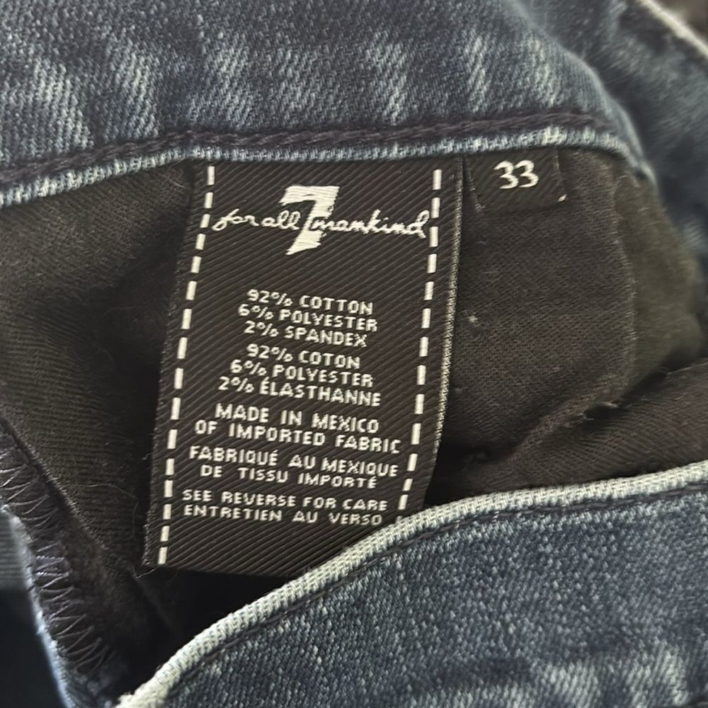 7 For all Mankind The Straight Men's Medium Wash Denim Jeans Sz 33 - Picture 9 of 9